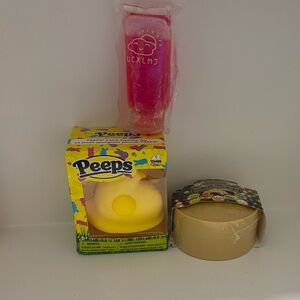 Peeps Yellow Chick Squishy, Mystery Dumpling,Viral pink squishy